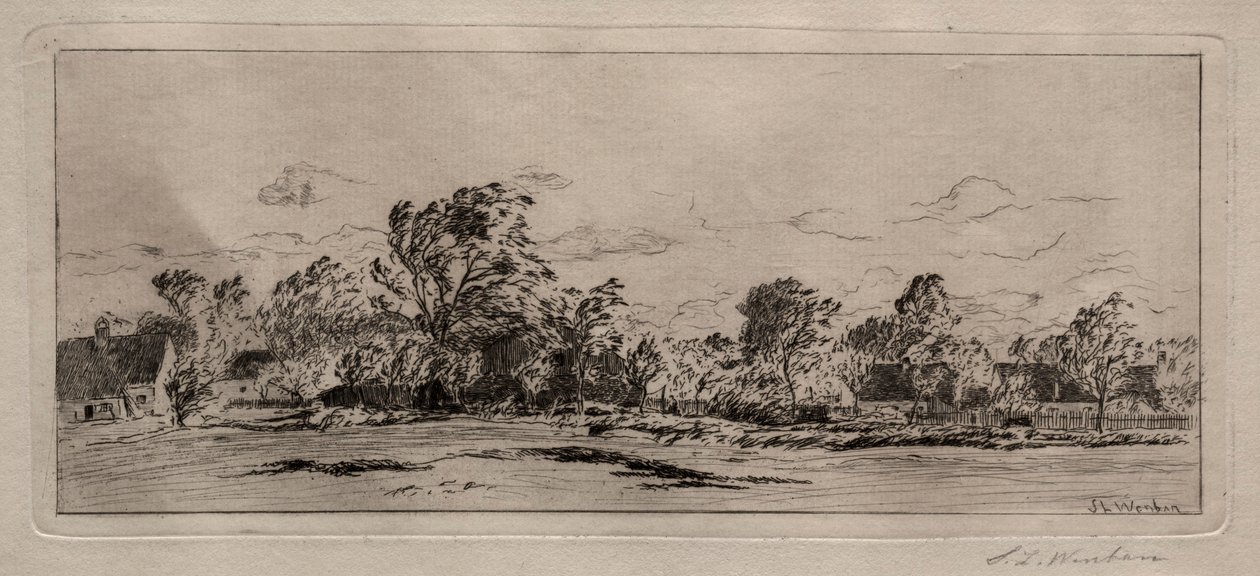 Wietrzny poranek - Schleissheim. autorstwa Sion Longley Wenban