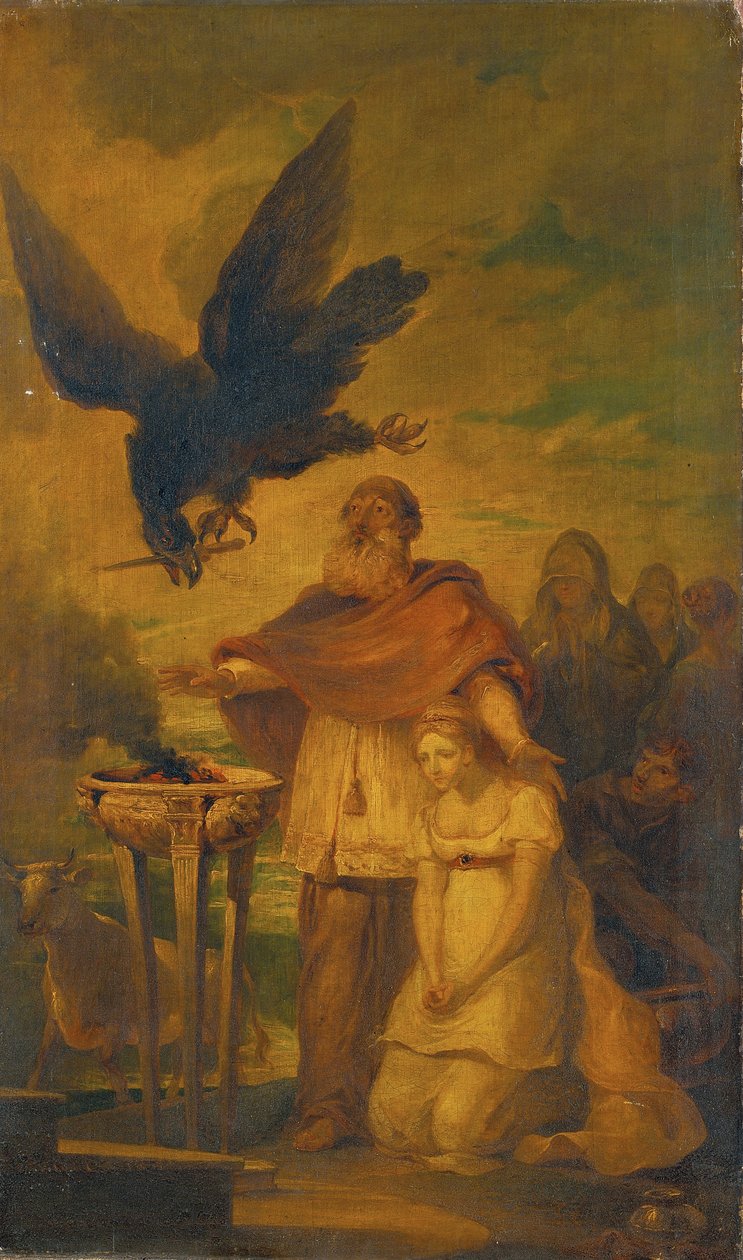 Helena przyniesiona przed Ołtarz na Ofiarę autorstwa Sir Peter Francis Bourgeois
