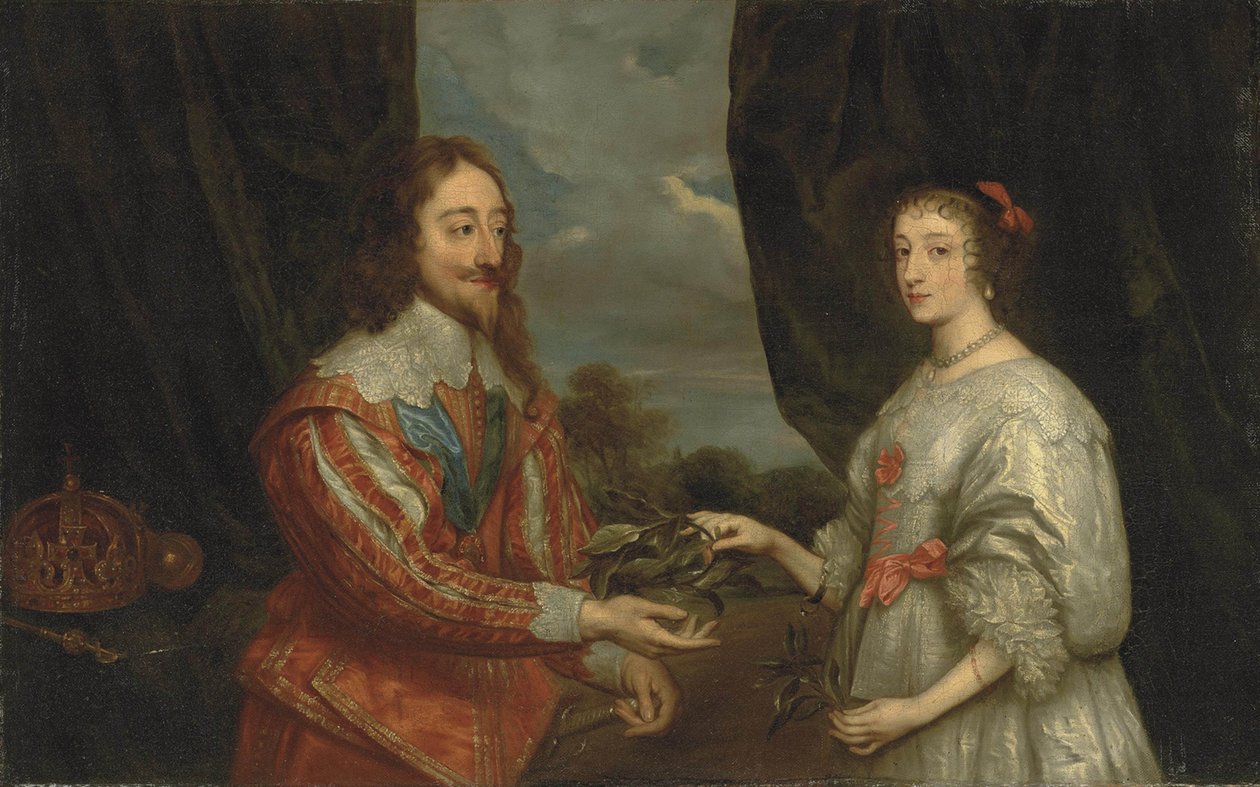 Podwójny portret króla Karola I i królowej Henrietty Marii autorstwa Sir Anthony van, Dyck