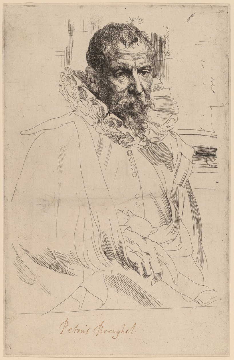 Pieter Bruegel Młodszy autorstwa Sir Anthony van Dyck