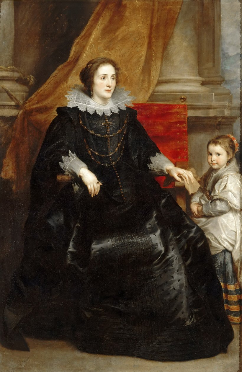 Portret zasłużonej damy z córką, ok. 1632 r. autorstwa Sir Anthony van Dyck
