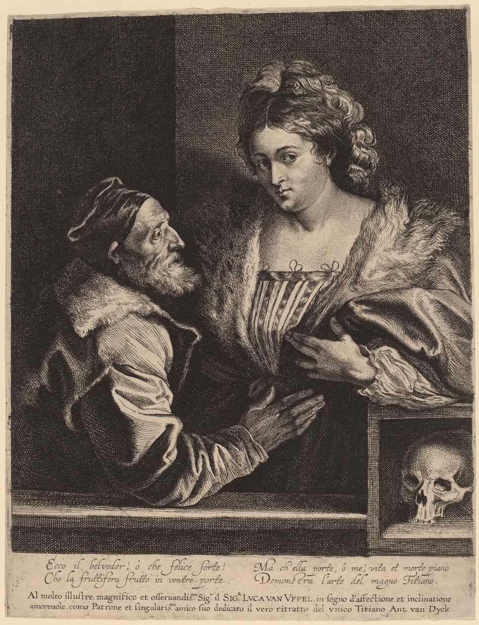 Tycjan i jego kochanka autorstwa Sir Anthony van Dyck and Lucas Emil Vorsterman after Titian