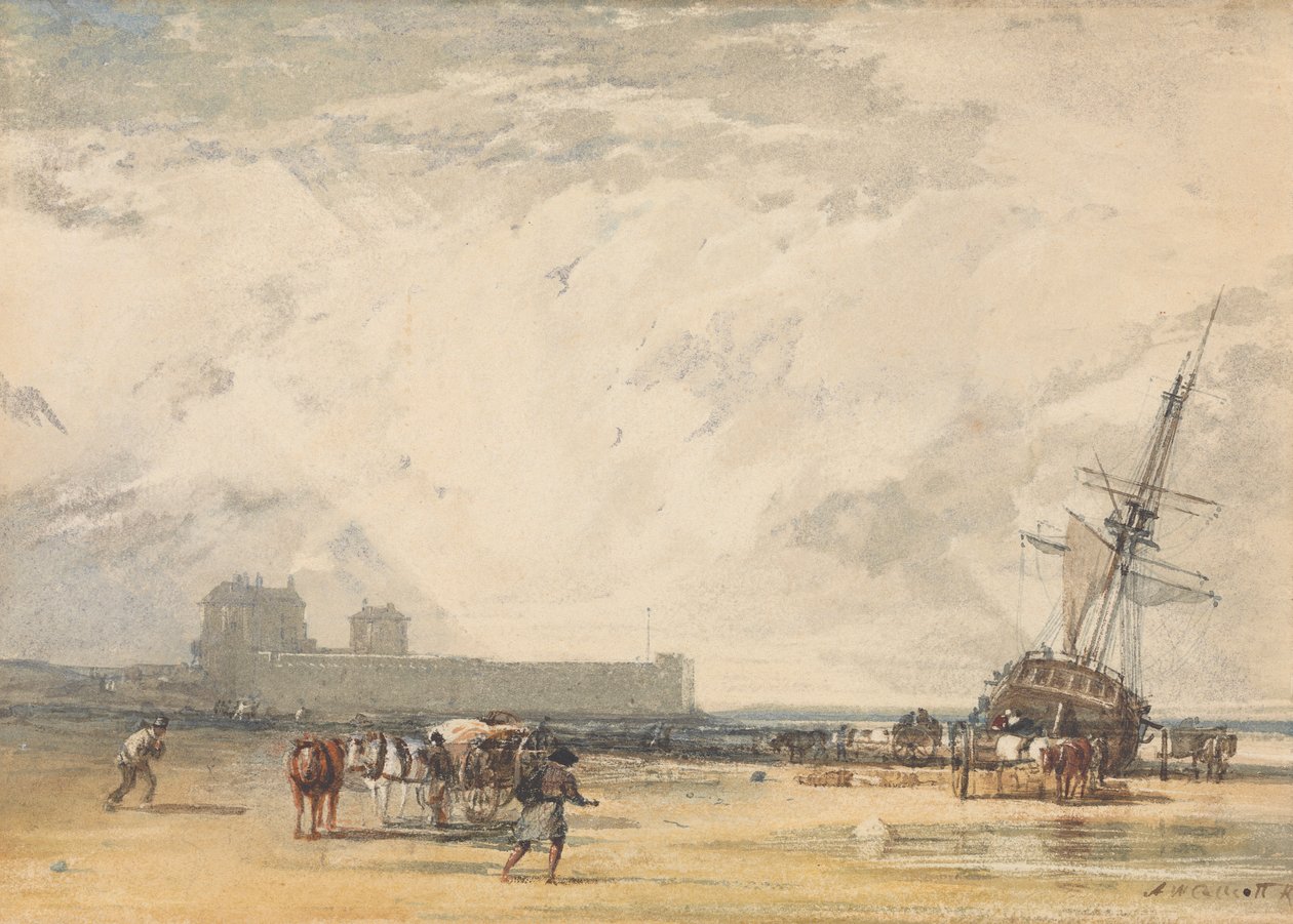 W pobliżu St Malo autorstwa Sir Augustus Wall Callcott