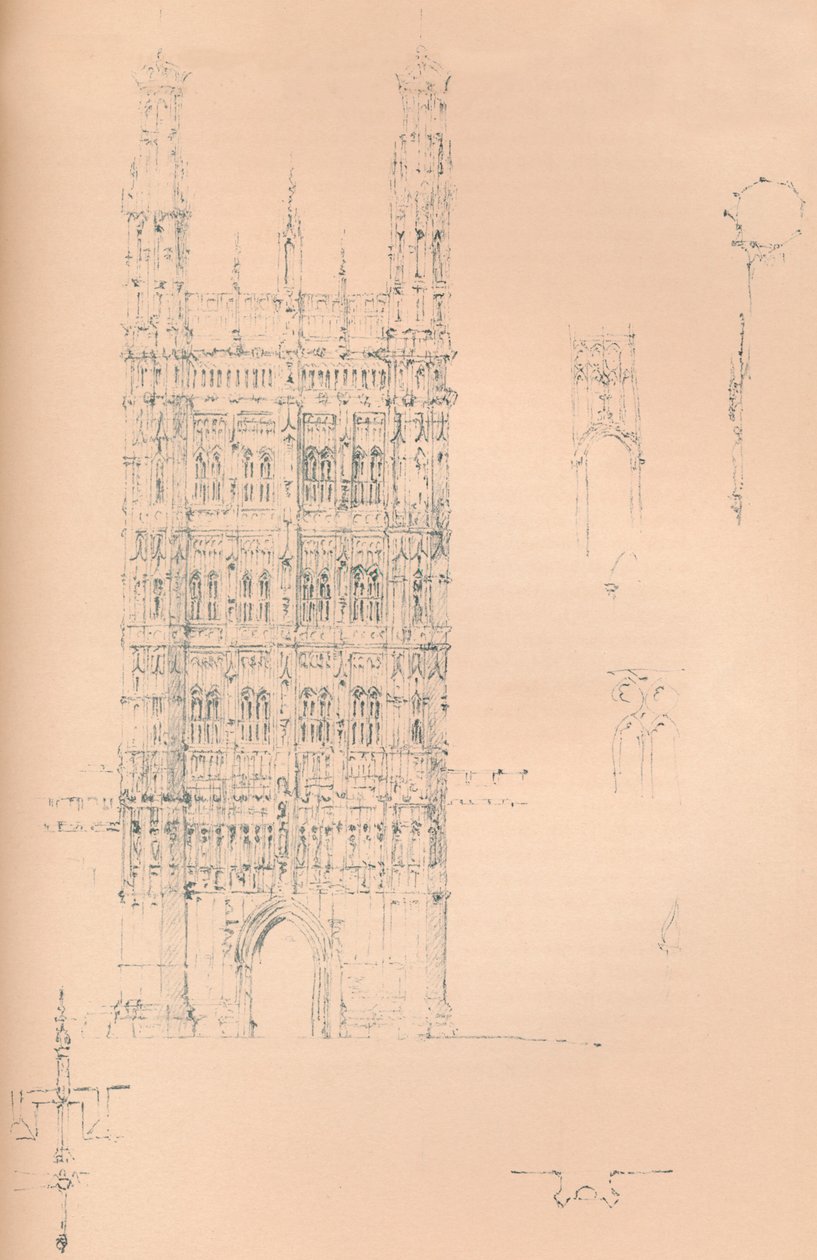 "Wieża Wiktorii, Westminster", ok. 1837 1904 r autorstwa Sir Charles Barry