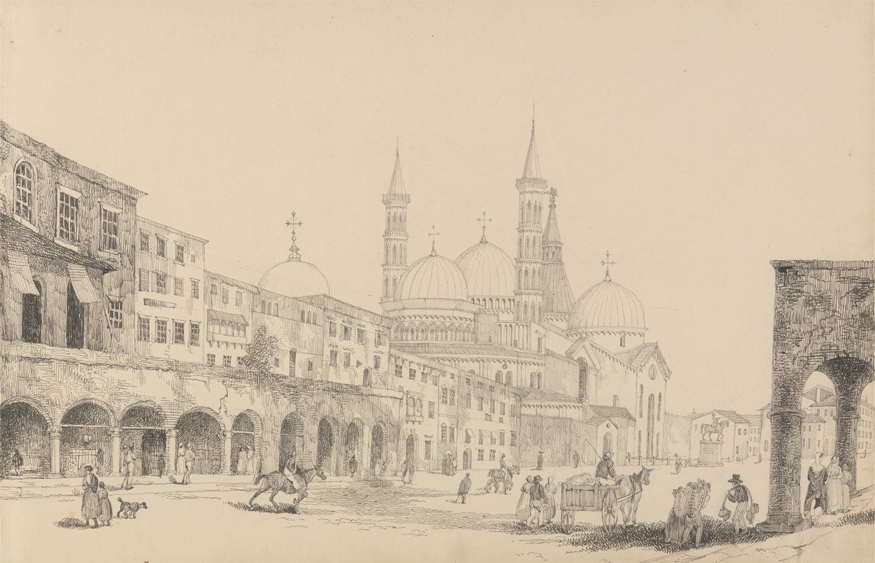 Album 30 widoków w Tyrolu i we Włoszech: Kościół św. Antonia - Padwa 3 listopada 1840 r. autorstwa Sir Charles D