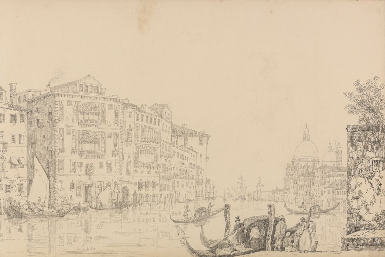 Album 30 widoków w Tyrolu i we Włoszech: widok na Canal Grande 9 listopada 1840 autorstwa Sir Charles D