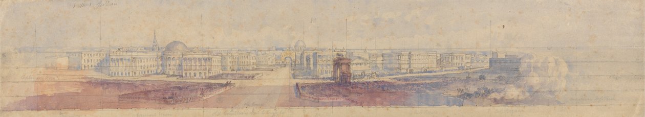 Old Courthouse Street na Tank Square autorstwa Sir Charles DOyly