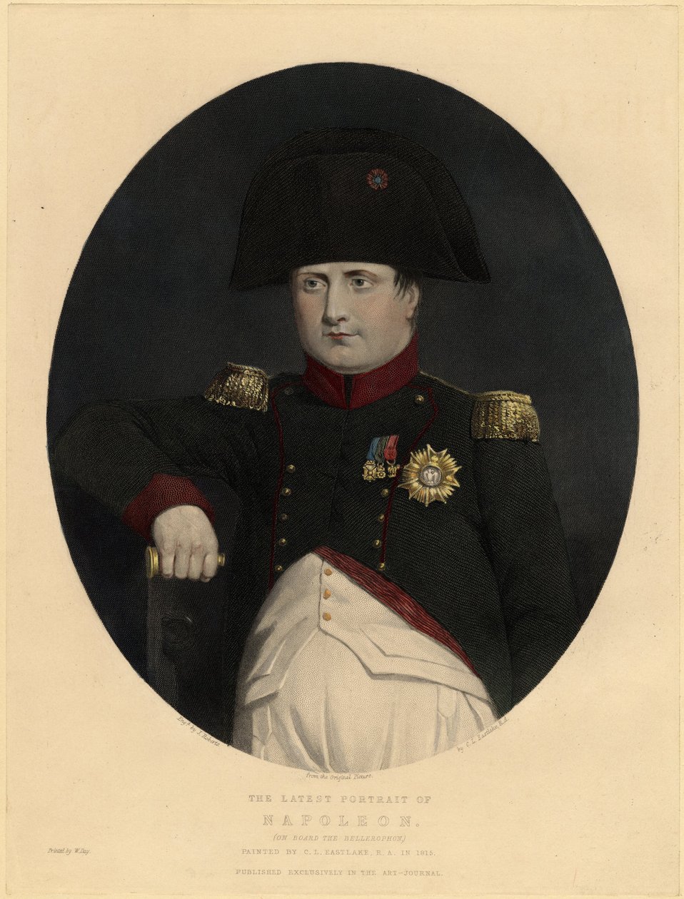 Najnowszy portret Napoleona na pokładzie Bellerophon, 1815 autorstwa Sir Charles Lock Eastlake
