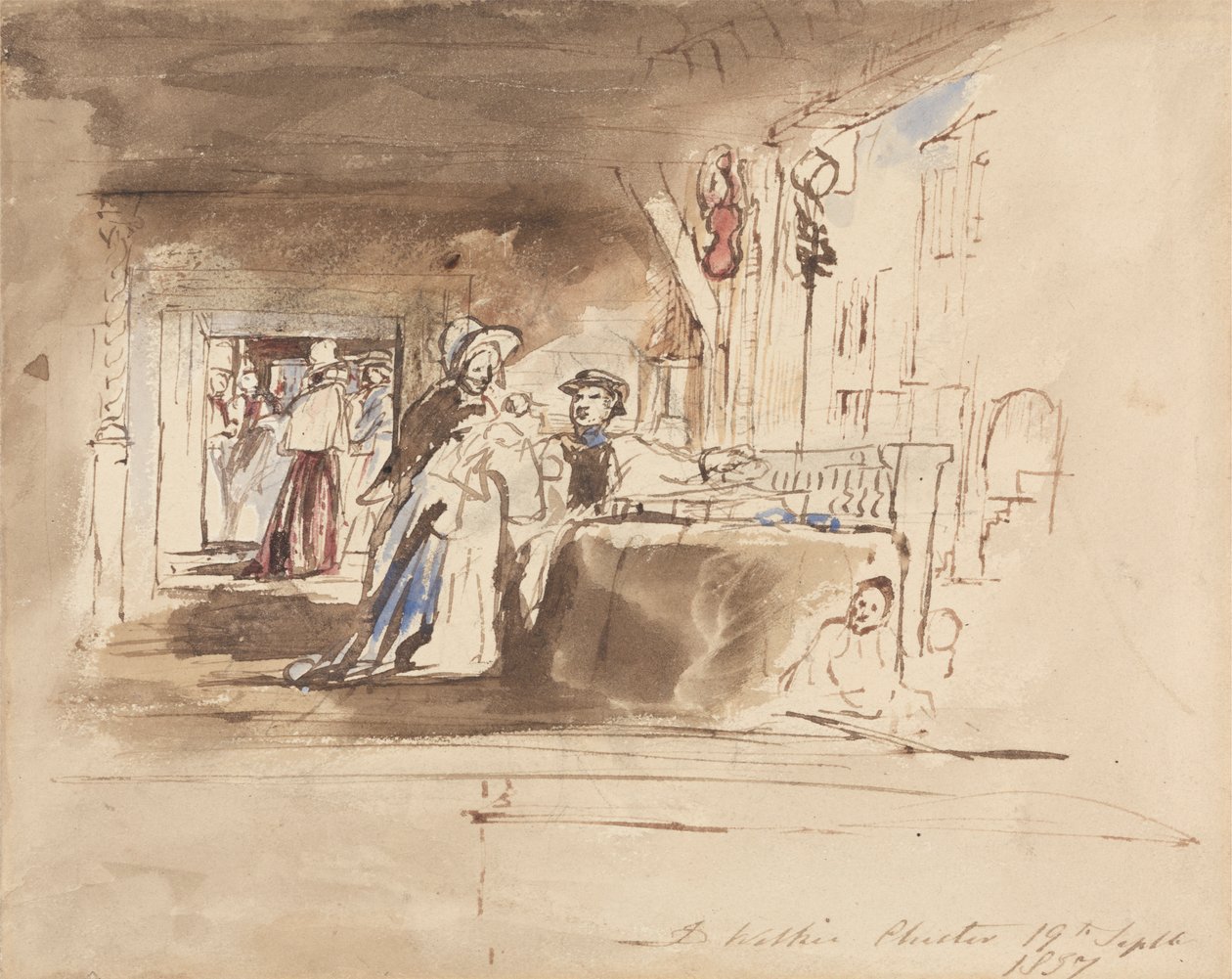 Zakupy w rzędach, Chester autorstwa Sir David Wilkie