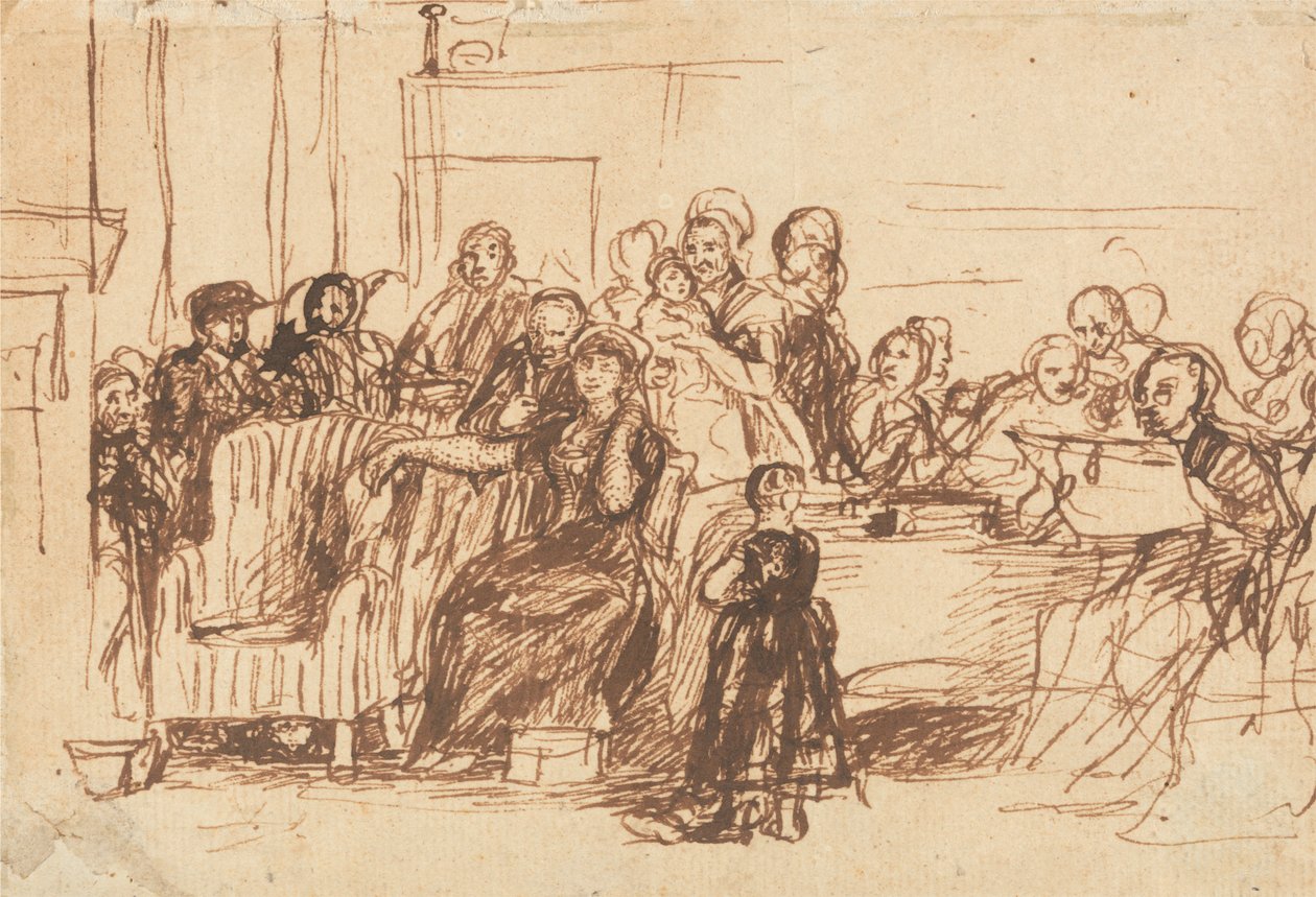 Szkic do „Czytania testamentu” autorstwa Sir David Wilkie