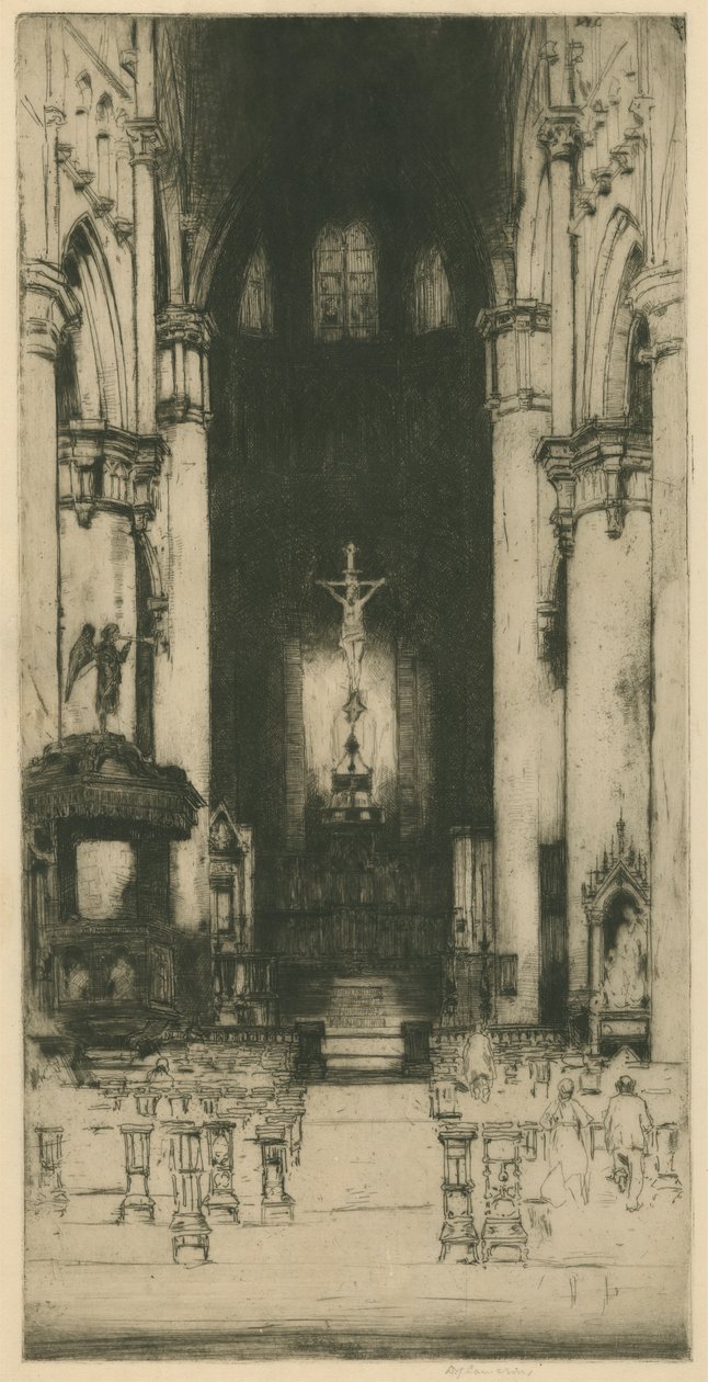 Notre Dame, Dinant [zestaw belgijski: nr 8] autorstwa Sir David Young Cameron