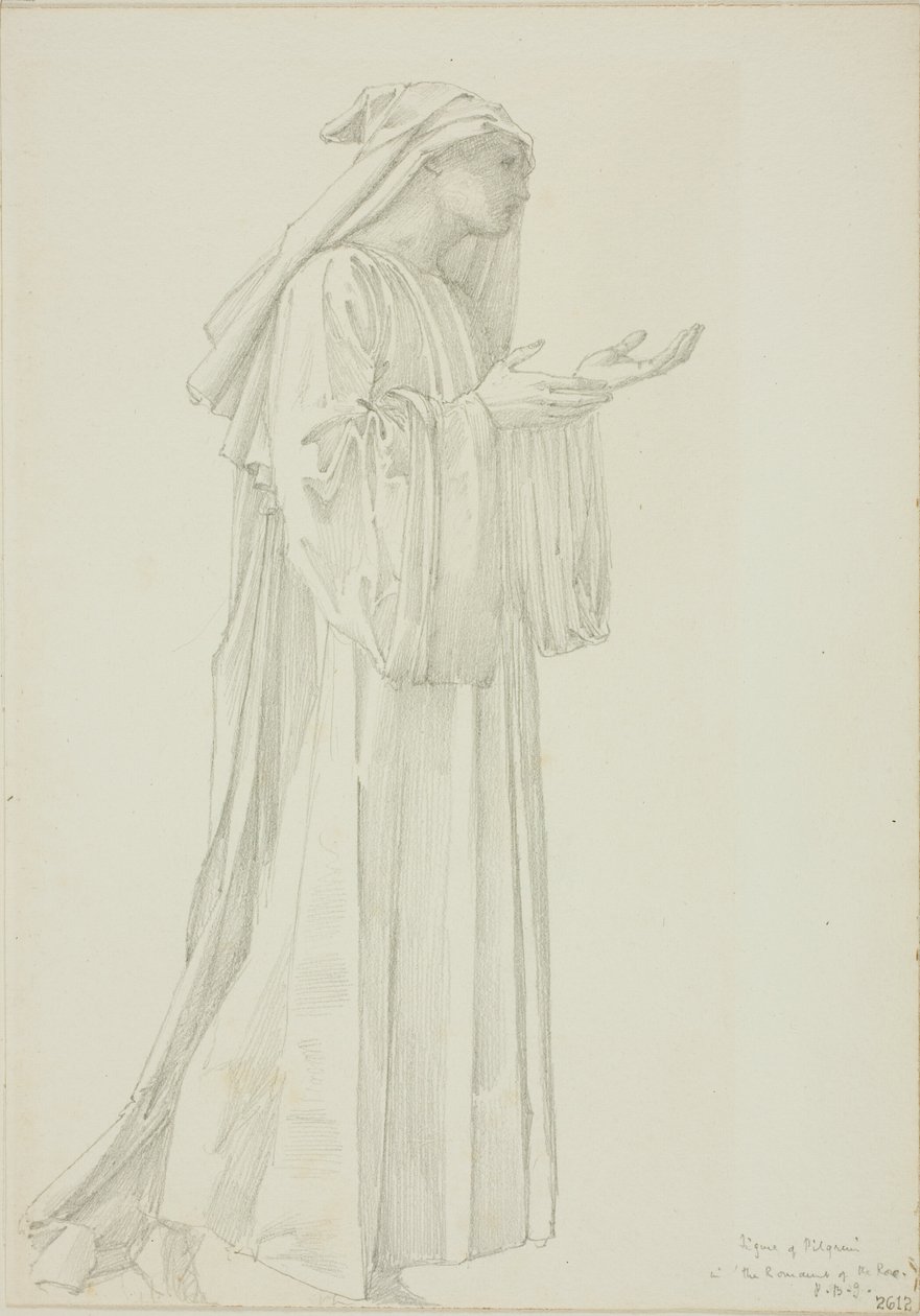 Figura Pielgrzyma w Romaunt of the Rose autorstwa Sir Edward Burne Jones