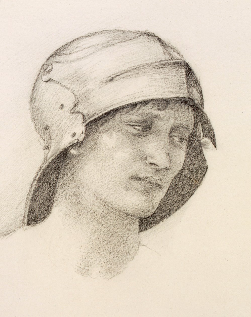 Kobieta w kapeluszu, fragment ze szkicownika, lata 80. XIX wieku. autorstwa Sir Edward Burne Jones
