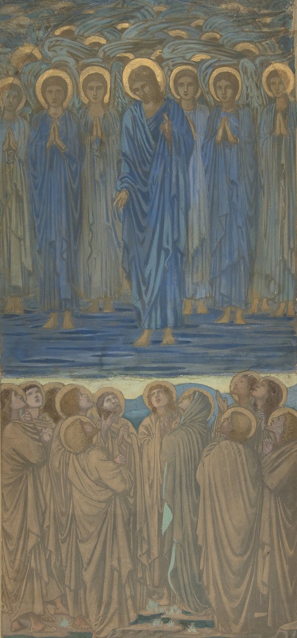 Wniebowstąpienie Chrystusa Dz I, 1-9: Gabinet do witrażu, ok. godz. 1875-84. autorstwa Sir Edward Coley Burne Jones