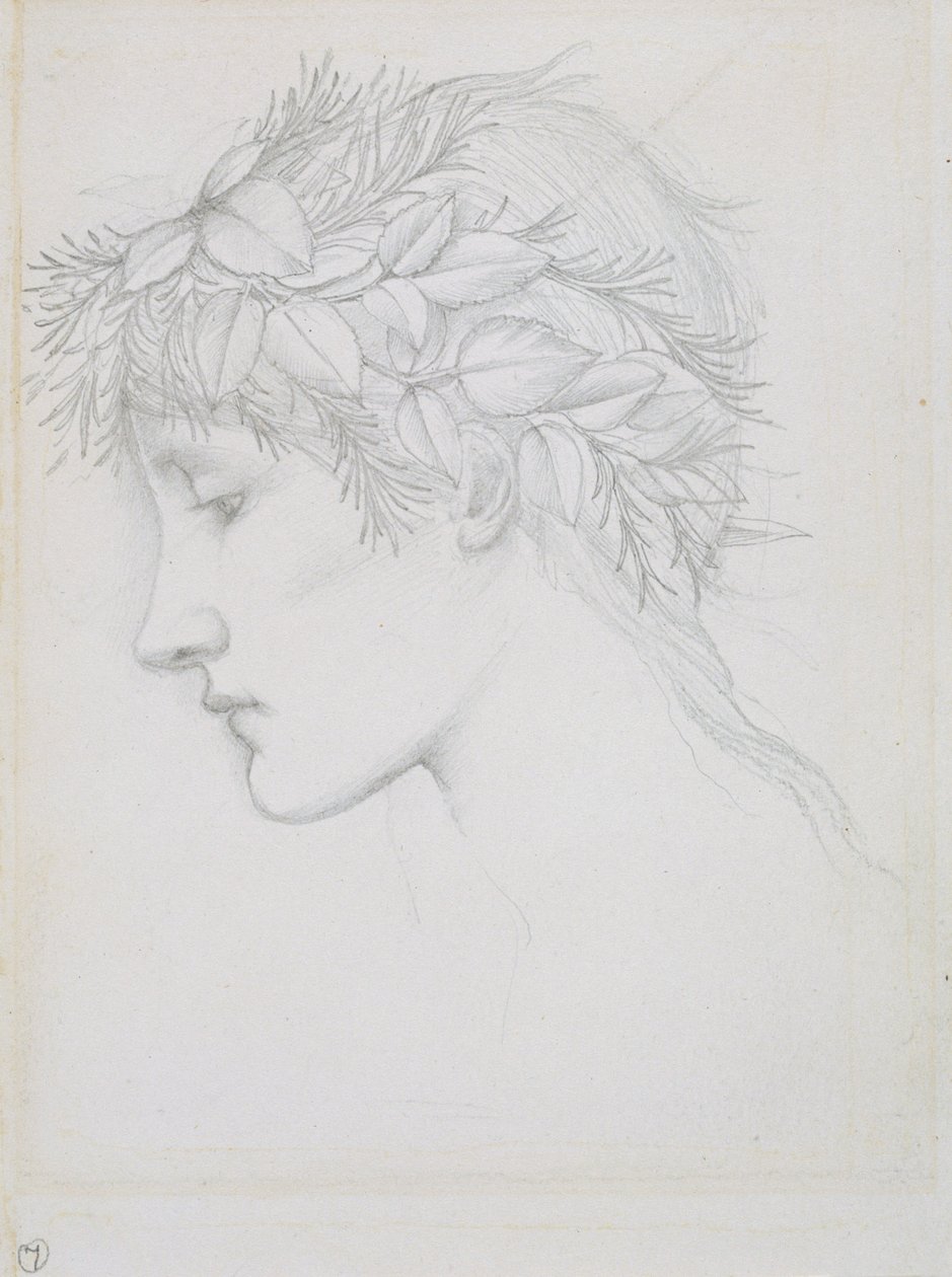„Głowa zwieńczona liśćmi”, 1897. autorstwa Sir Edward Coley Burne Jones