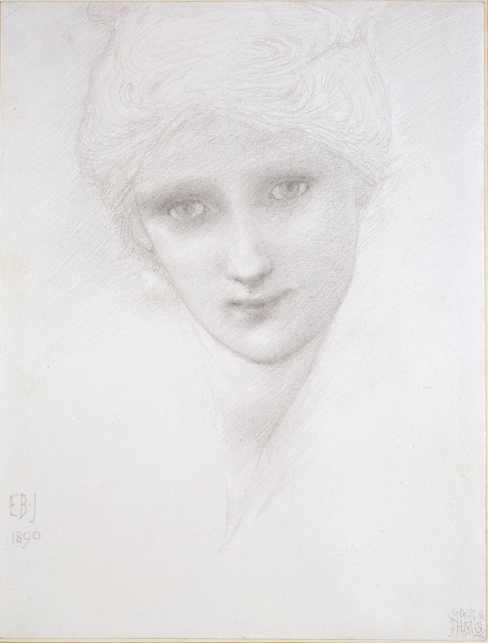 Głowa kobiety, 1890 autorstwa Sir Edward Coley Burne Jones