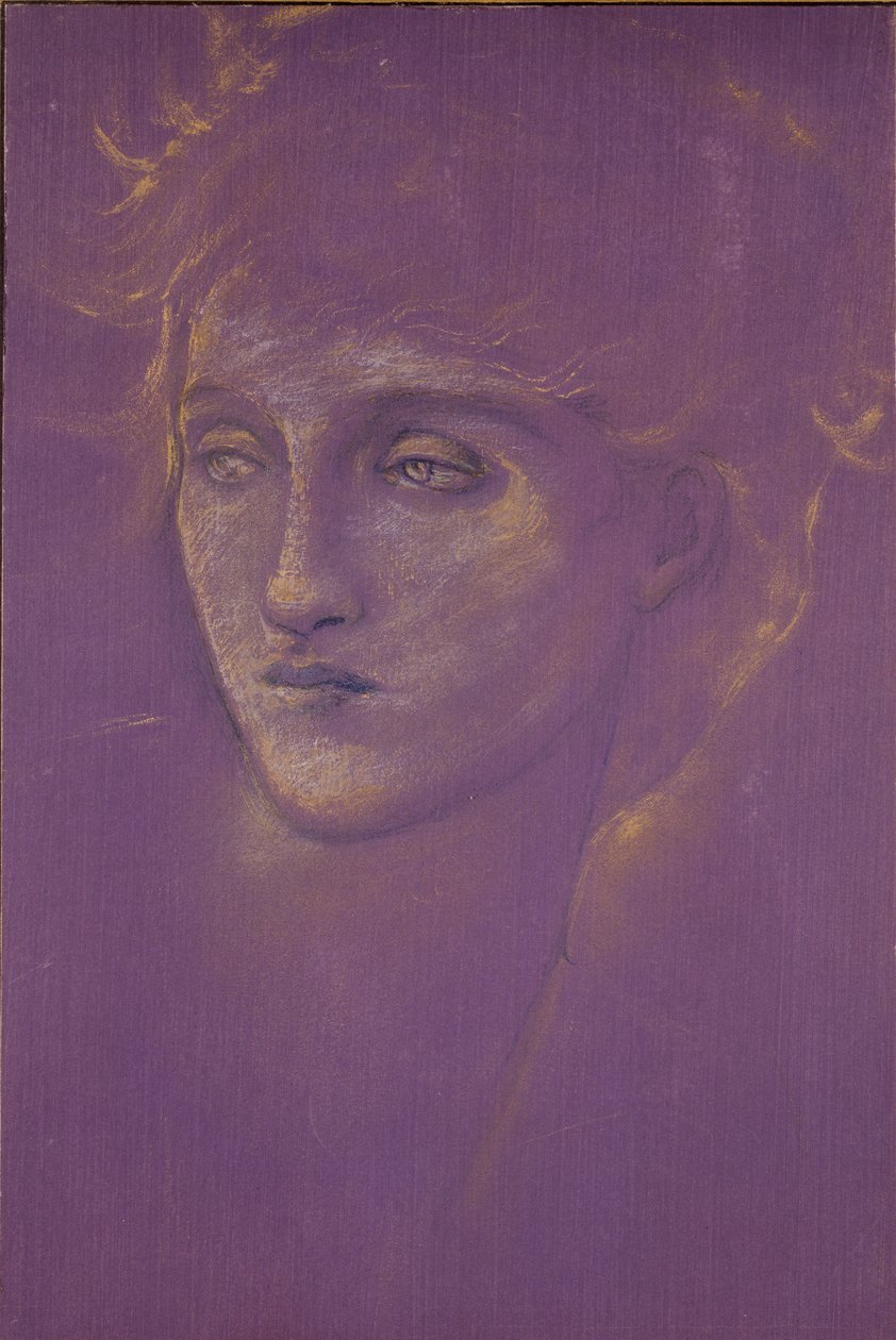 Głowa kobiety, koniec XIX wieku autorstwa Sir Edward Coley Burne Jones