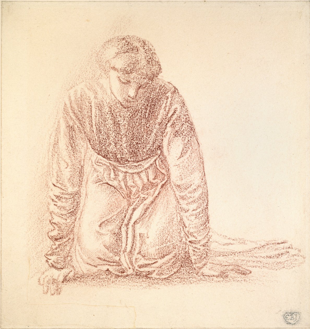 Klęcząca postać kobiety, koniec XIX w. autorstwa Sir Edward Coley Burne Jones
