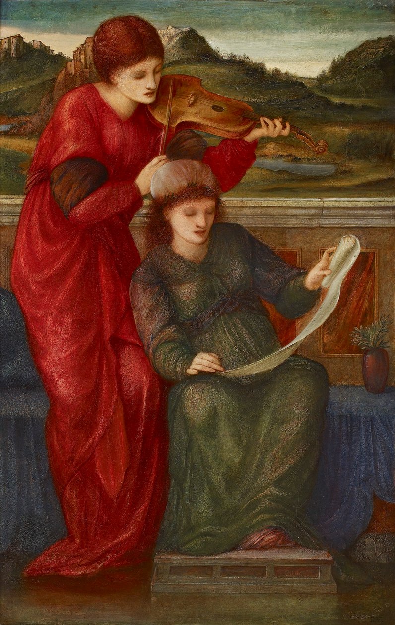 Muzyka, 1877 autorstwa Sir Edward Coley Burne Jones