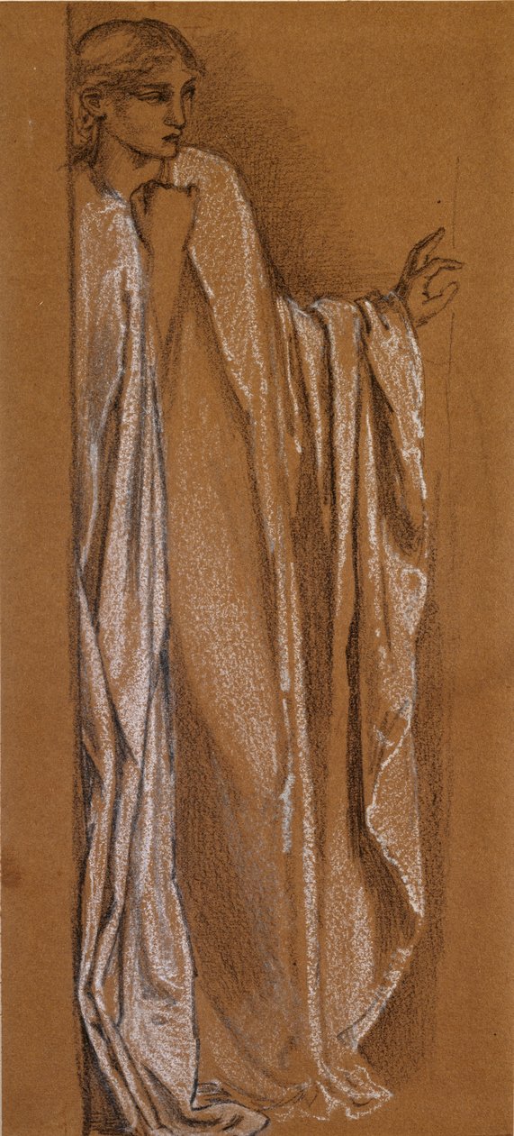 Studium dla „Danae”, koniec XIX wieku autorstwa Sir Edward Coley Burne Jones