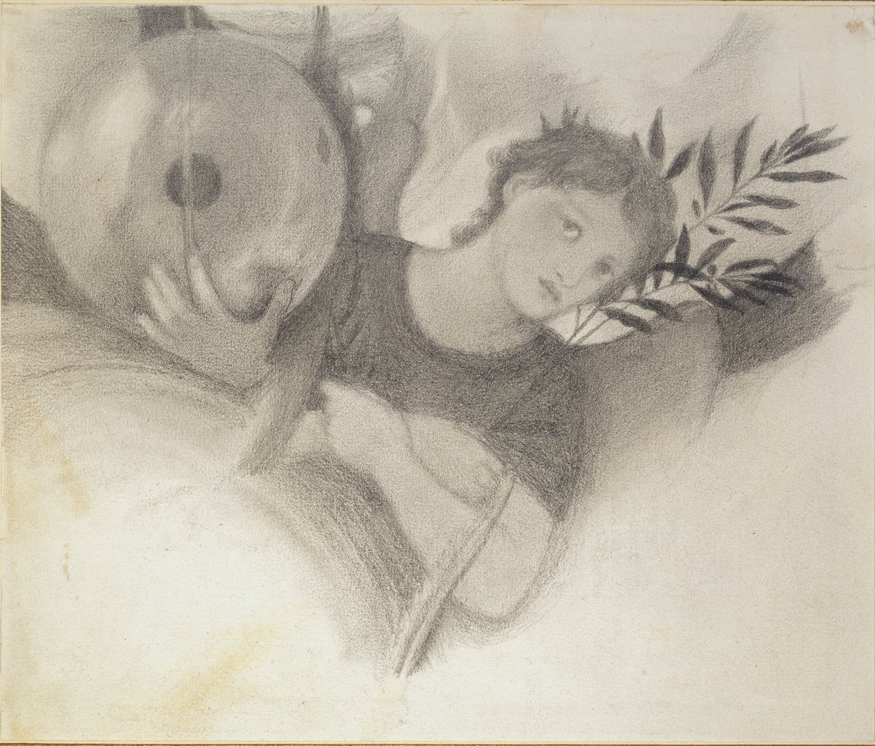Studium dla głowy w dniach stworzenia, c. 1871-1875 autorstwa Sir Edward Coley Burne Jones