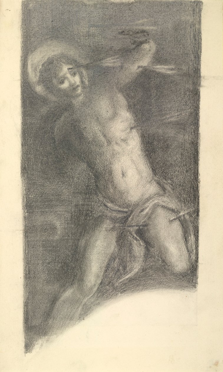 Studium św. Sebastiana Tintoretta w Scuola Grande di San Rocco, 1859 lub 1862 autorstwa Sir Edward Coley Burne Jones