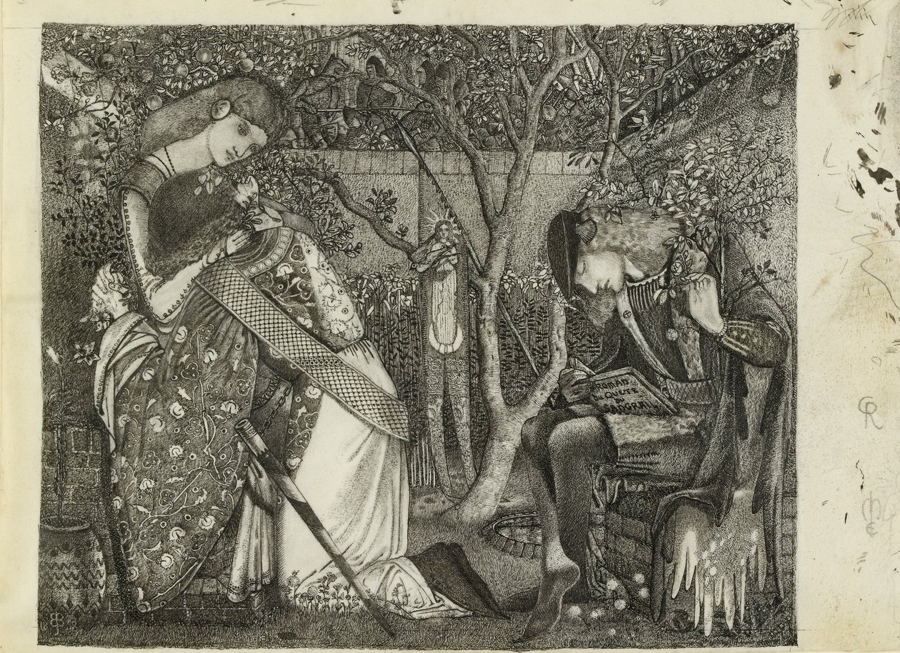 Pożegnanie Rycerza, 1858 autorstwa Sir Edward Coley Burne Jones