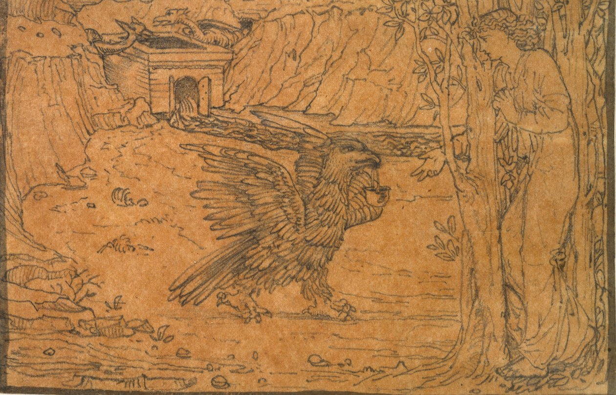 Historia Kupidyna i Psyche: Czarna woda, ok. 1864–1868 r. autorstwa Sir Edward Coley Burne Jones