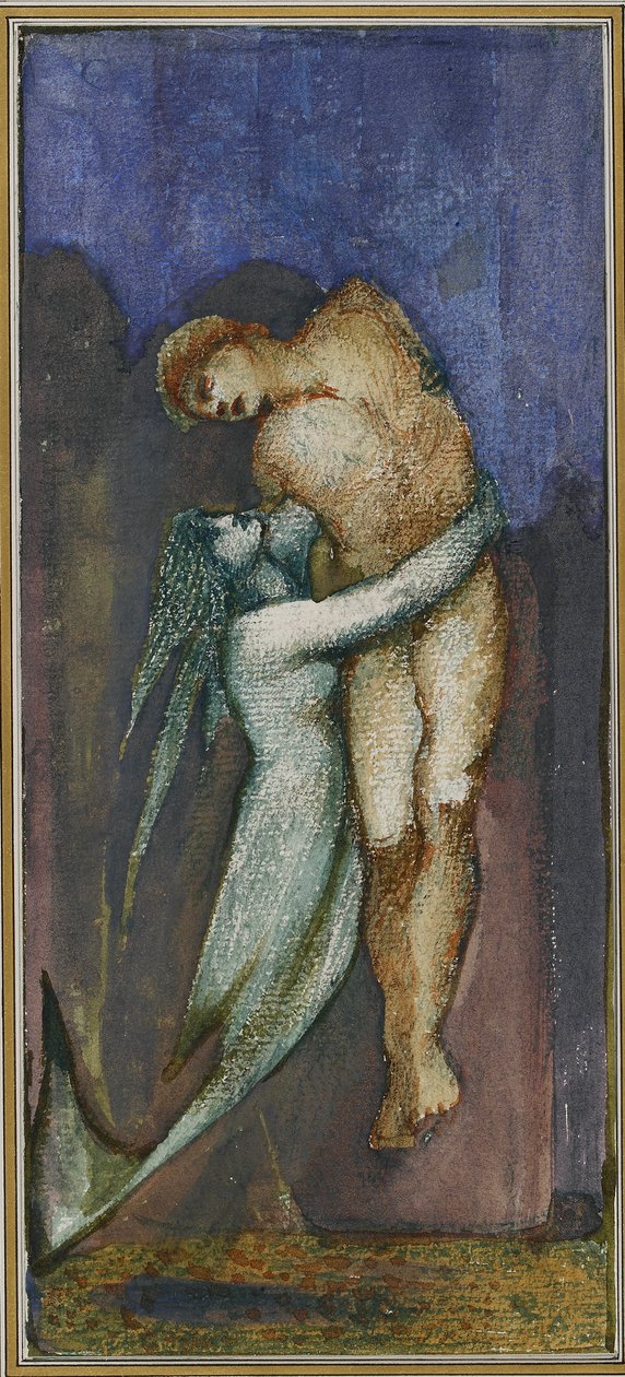 syrena i utopiony marynarz z Albumu czterdziestu ośmiu rysunków, c1853-1898 autorstwa Sir Edward Coley Burne Jones