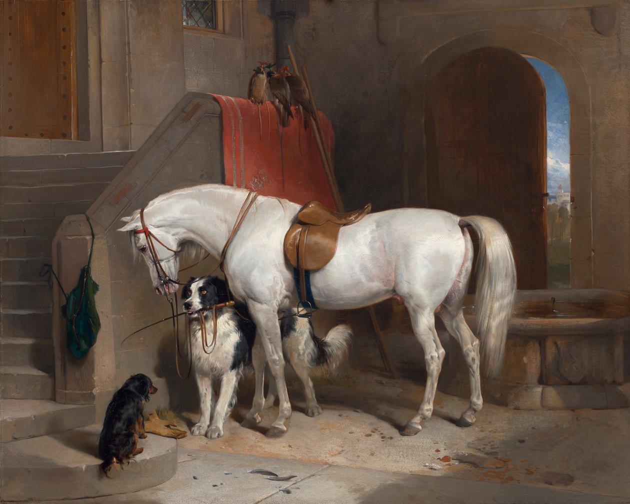 Ulubione, własność J.R.H. Prince George of Cambridge [1835, Royal Academy of Arts, Londyn, katalog wystawy] autorstwa Sir Edwin Henry Landseer