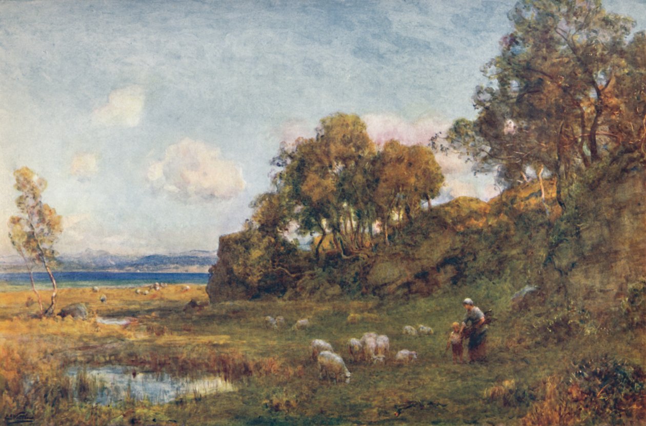 Osłonięte pastwiska, ok. 1900. autorstwa Sir Ernest Albert Waterlow