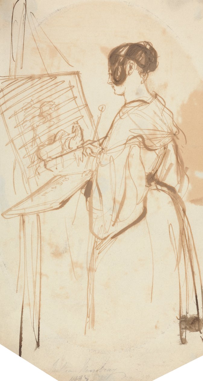 Uma Dama Pintando autorstwa Sir Francis Grant