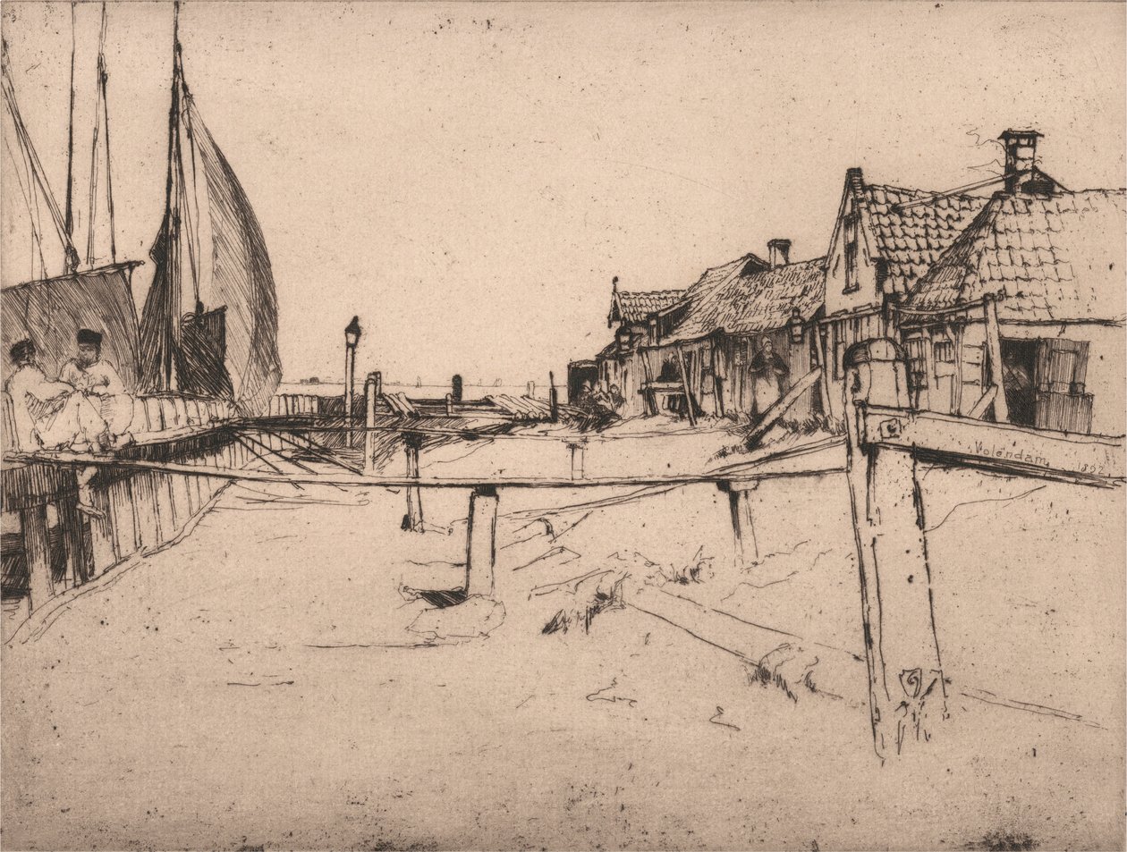 W porcie Volendam autorstwa Sir Frank Short