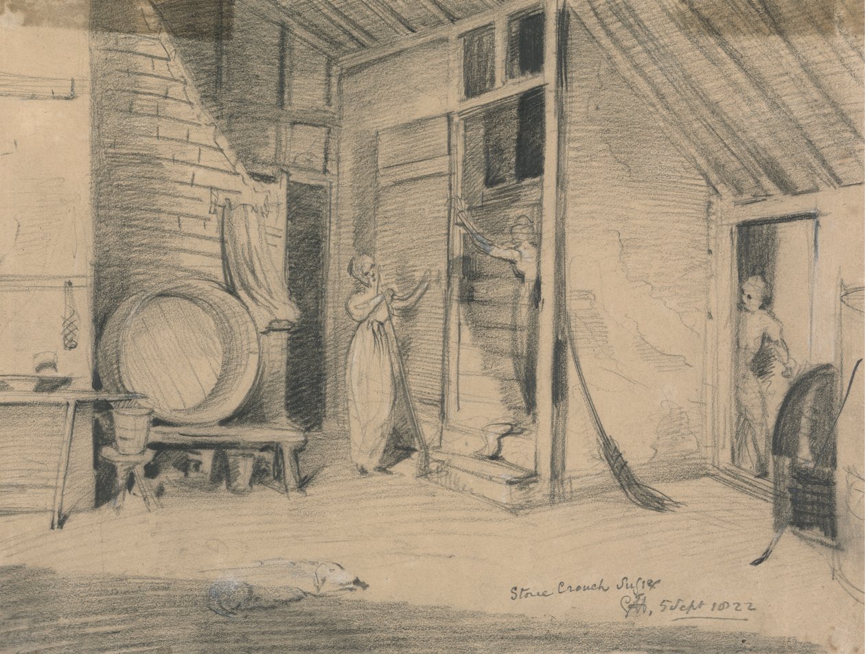 Kuchnia: Wnętrze, Stone Crouch autorstwa Sir George Hayter