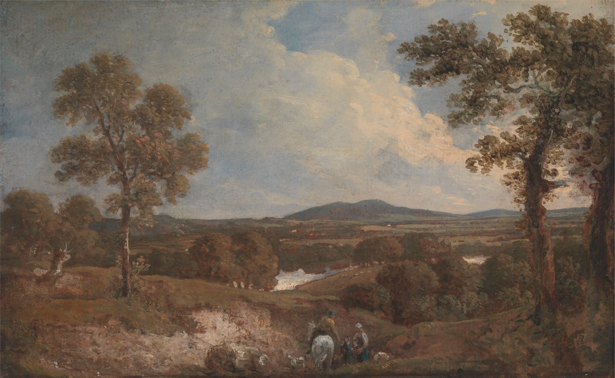 Krajobraz z postaciami na pierwszym planie autorstwa Sir George Howland Beaumont seventh Baronet