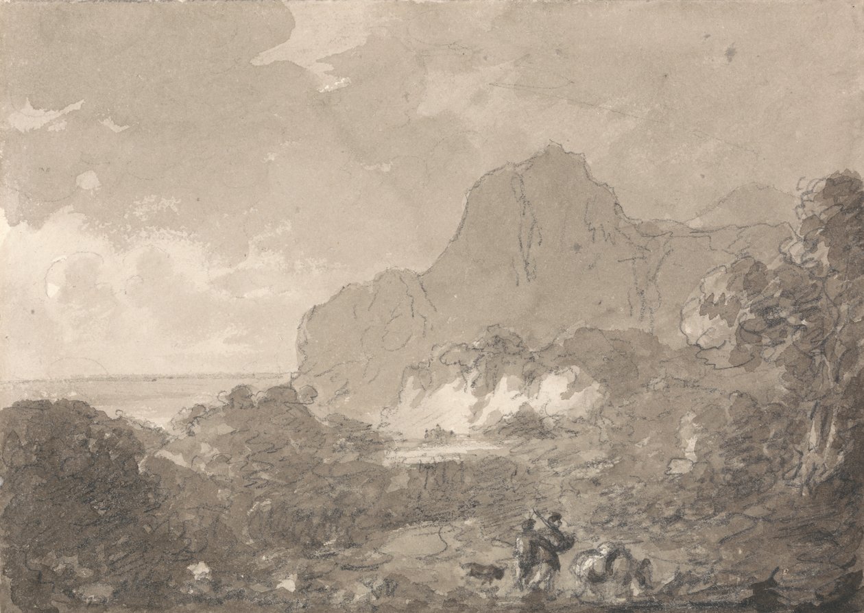 Widok na wybrzeże Włoch autorstwa Sir George Howland Beaumont seventh Baronet