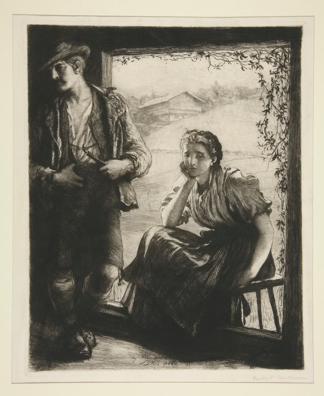 Pierwsza kłótnia autorstwa Sir Hubert von Herkomer