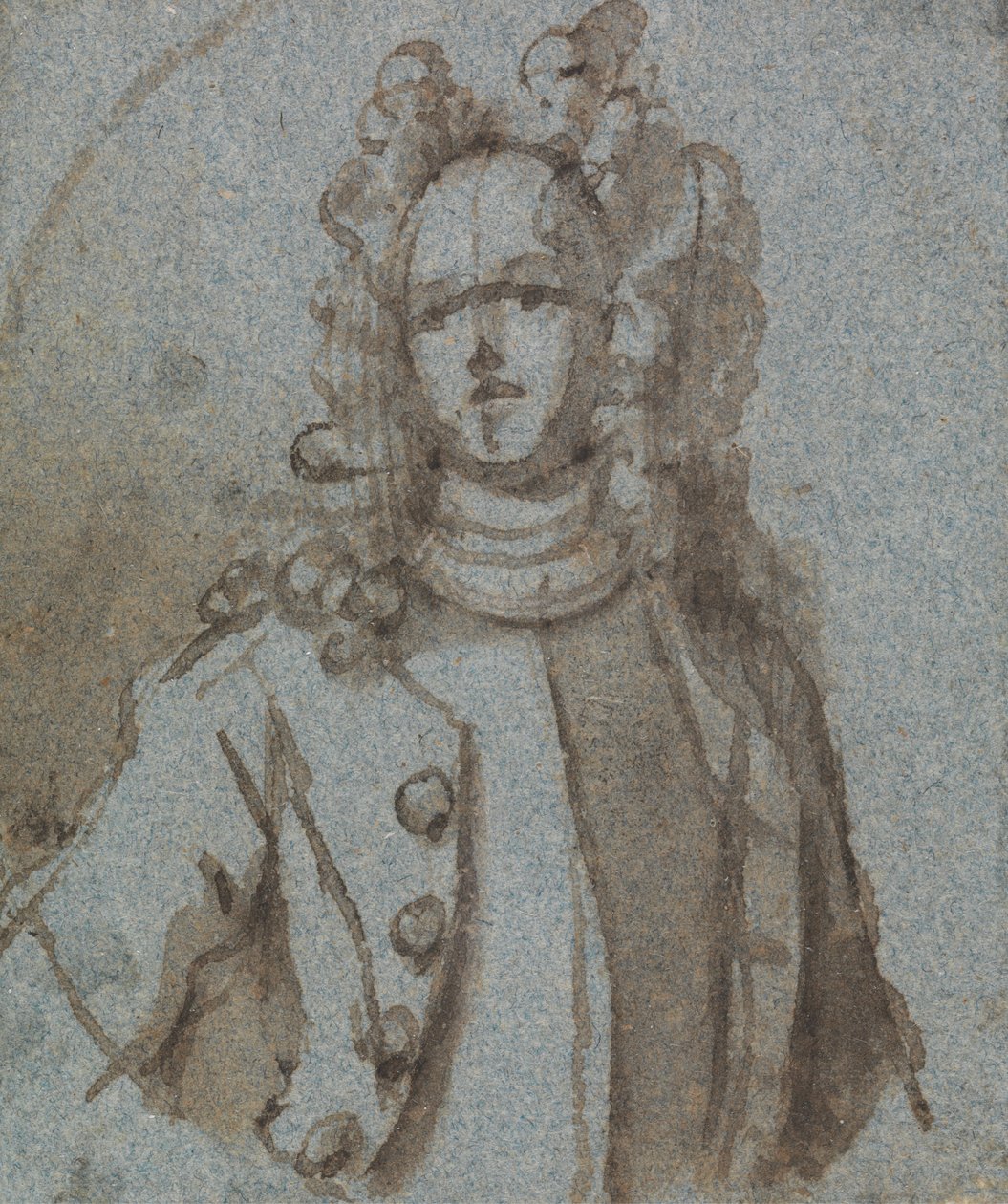 Portret mężczyzny w peruce z pełnym dołem autorstwa Sir James Thornhill