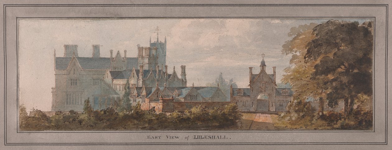 Lilleshall, Shropshire: widok na wschód autorstwa Sir Jeffry Wyatville