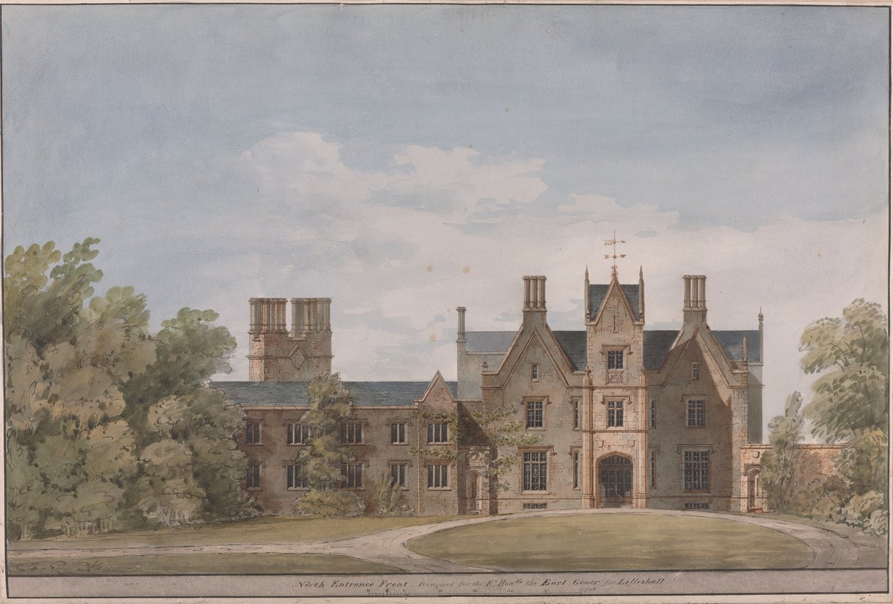 Lilleshall, Shropshire: północny front wejściowy autorstwa Sir Jeffry Wyatville