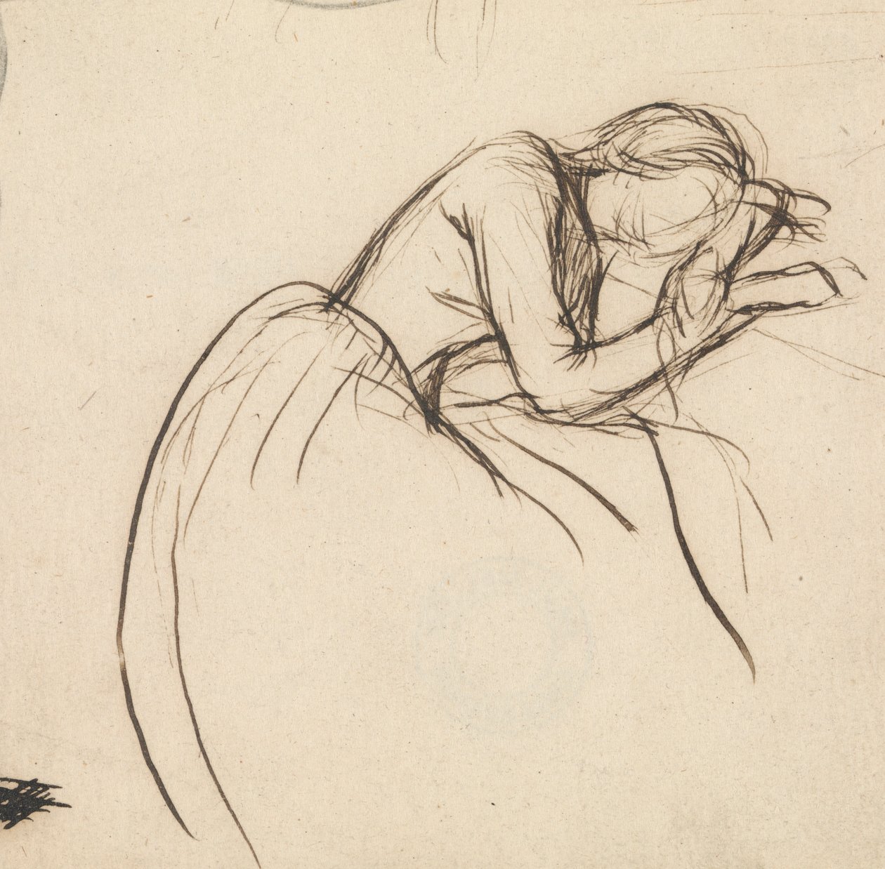 Kobieta pochylona w smutku autorstwa Sir John Everett Millais