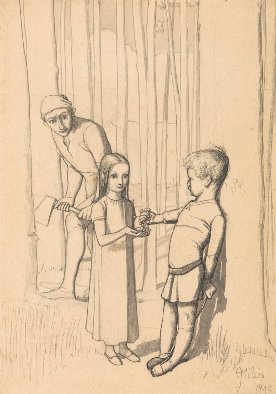Studium dla córki Leśniczego autorstwa Sir John Everett Millais