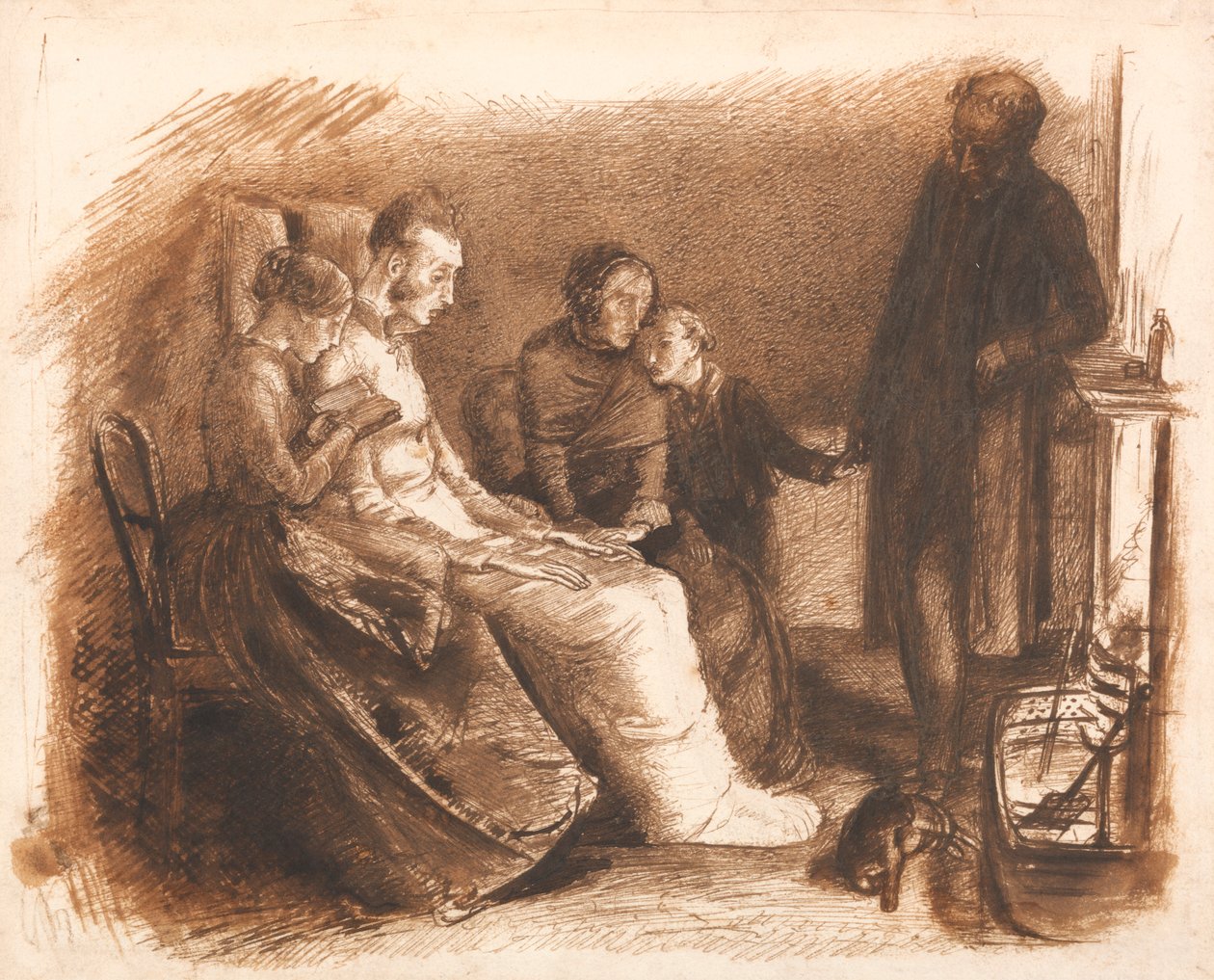 Umierający mężczyzna autorstwa Sir John Everett Millais