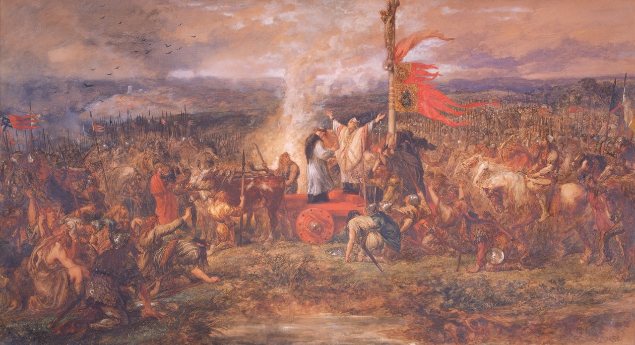 Battle of the Standard, Northallerton, Yorkshire, 22 sierpnia 1138, 1880. autorstwa Sir John Gilbert