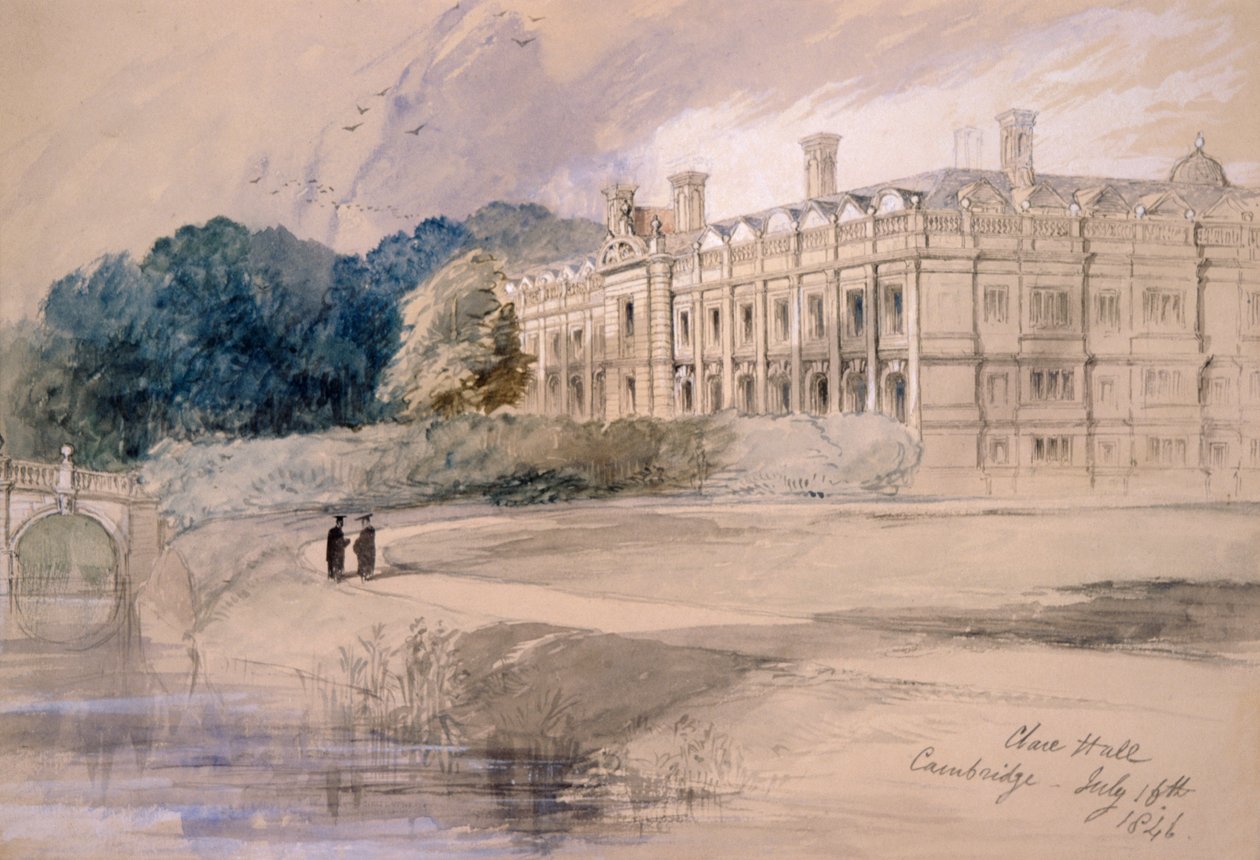 „Clare Hall, Cambridge”, 1846. autorstwa Sir John Gilbert