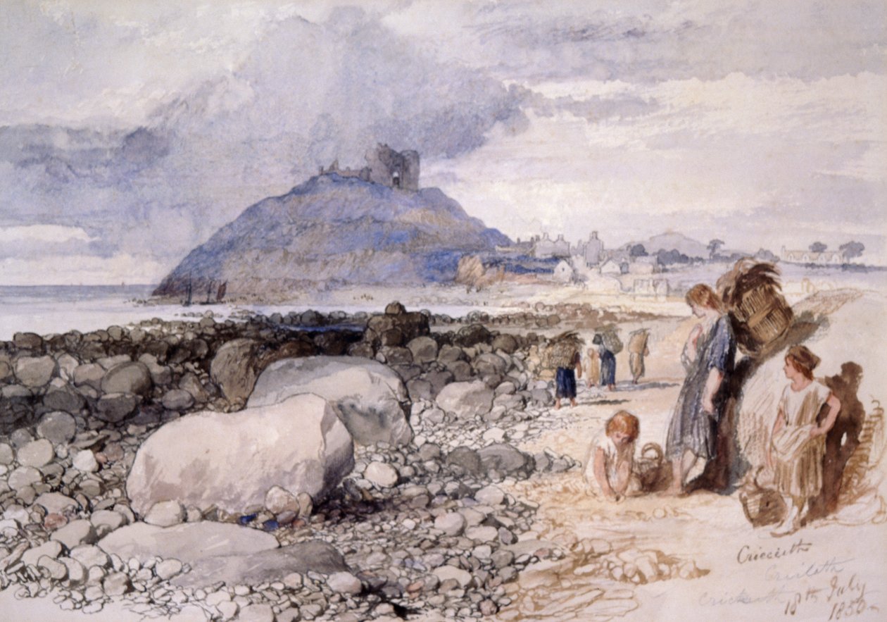 Criccieth, Walia, 1850. autorstwa Sir John Gilbert