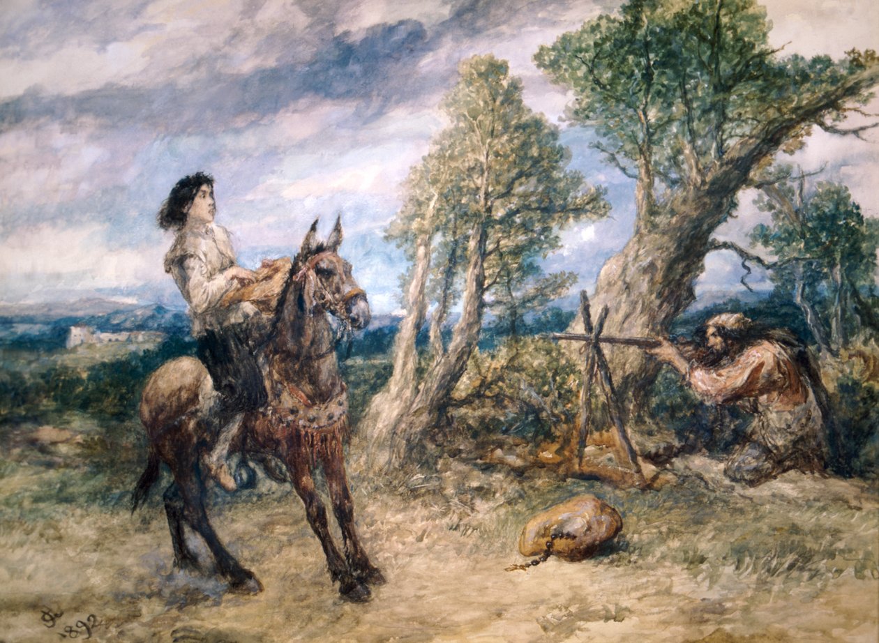 „Pierwsza przygoda Gila Blasa”, 1892. autorstwa Sir John Gilbert