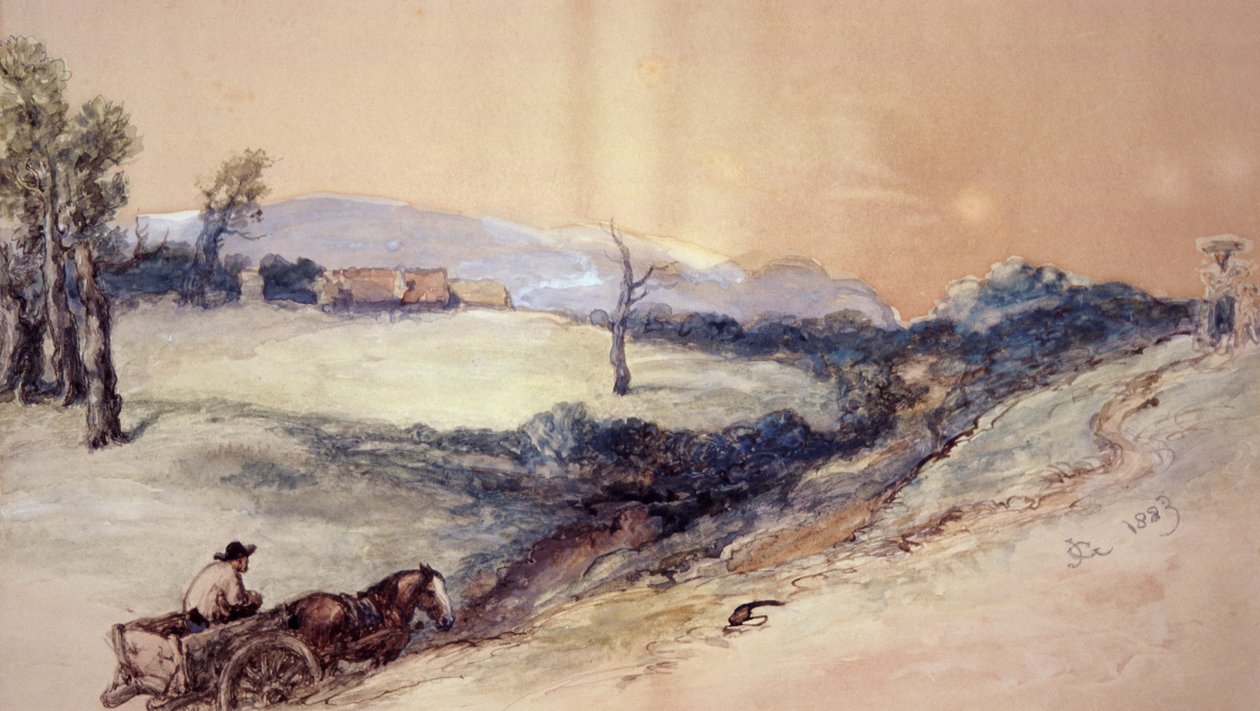 „Pejzaż z koniem i wozem”, 1883. autorstwa Sir John Gilbert
