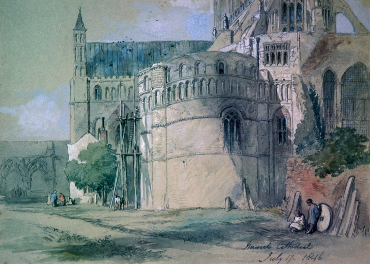 Katedra w Norwich, 1846 autorstwa Sir John Gilbert