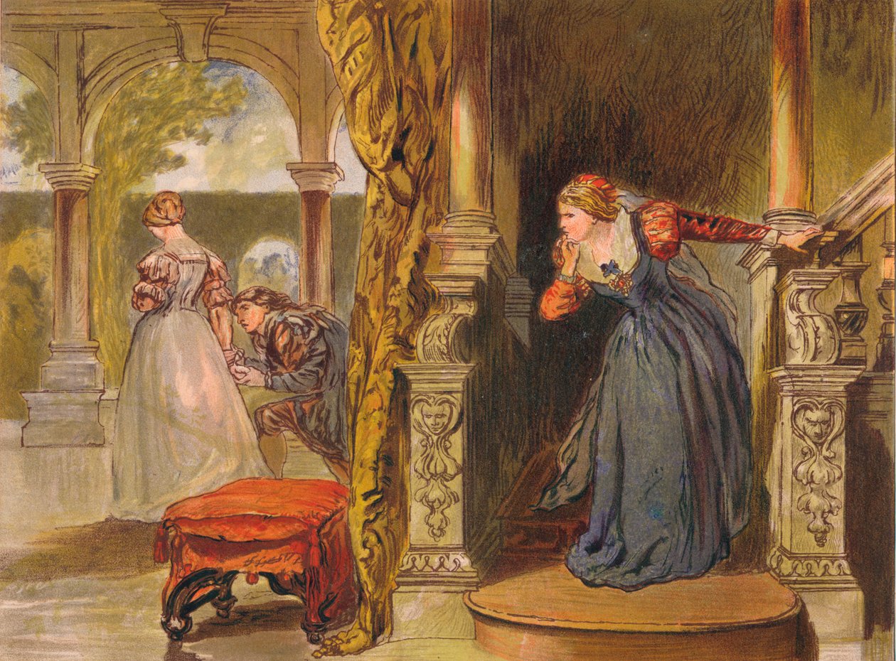 Nie wzdychaj, panie, nie wzdychaj, c1875 autorstwa Sir John Gilbert